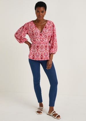 Blue Denim Look Ankle Length Leggings Matalan