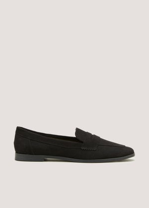 Black Square Toe Loafers Matalan