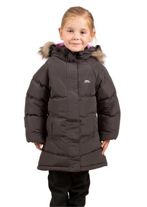 Girls Trespass Grey Unique Waterproof Jacket (2-12yrs) - Matalan