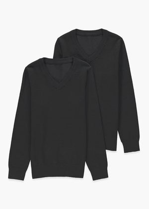 Black school jumper v cheap neck