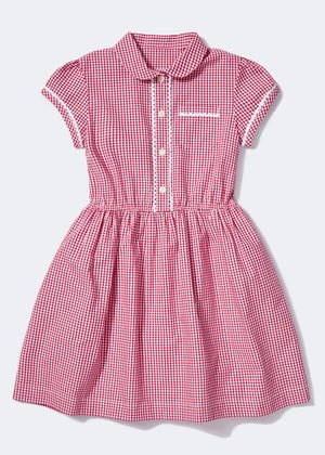 Girls Red Traditional Gingham School Dress 3 14yrs Matalan