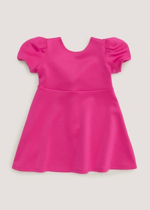 Girls Mini Me Hot Pink Scuba Dress 9mths 6yrs Matalan
