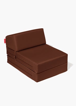 Kaikoo Single Fold Out Chair Bed Chocolate Matalan