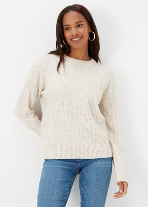 Cable knit top jumper womens