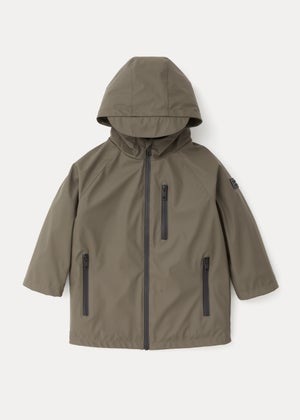 Boys Khaki PU Raincoat 4 13yrs Matalan