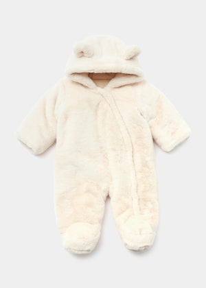 Fur snowsuit baby on sale