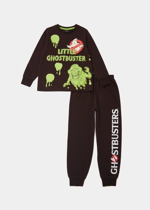 Kids Black Ghostbusters Pyjama Set 3 9yrs Matalan