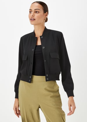 Et Vous Black Bomber Jacket - Matalan