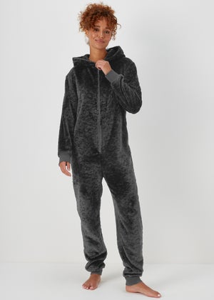 Black Animal Print Onesie Matalan