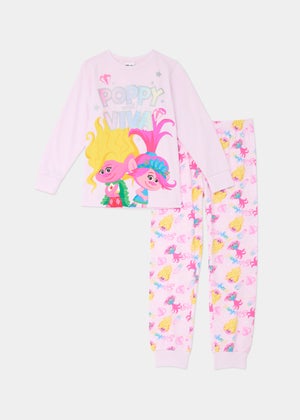Kids Pink Trolls Poppy Viva Pyjama Set 4 9yrs Matalan