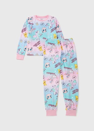 Kids Multicoloured Pok mon Print Fleece Pyjama Set 5 12yrs