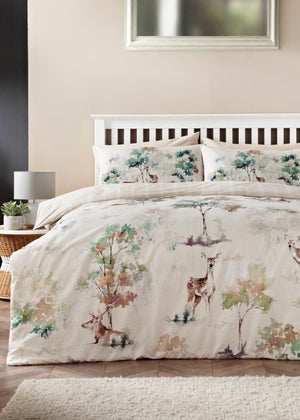 Natural Stag Reversible 100% Cotton Duvet Cover