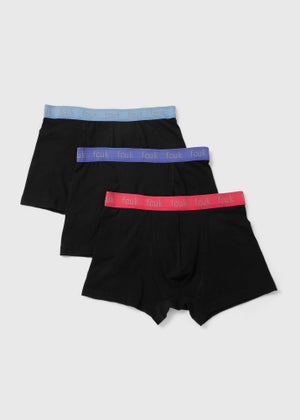 3 Pack French Connection Black Boxers - Matalan