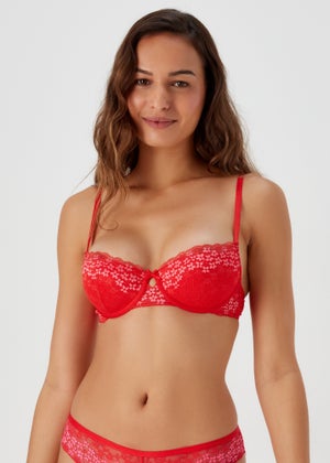 Red Two Tone Co Ord Bra - Matalan