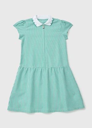 Green gingham school dress shop
