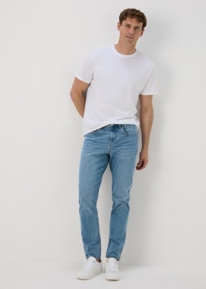 Mid Blue Tapered Jeans Matalan