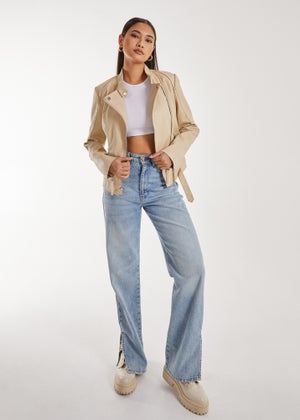 Matalan red shop biker jacket