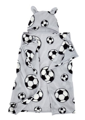 Catherine Lansfield Cosy Football Fleece Hooded Blanket Matalan