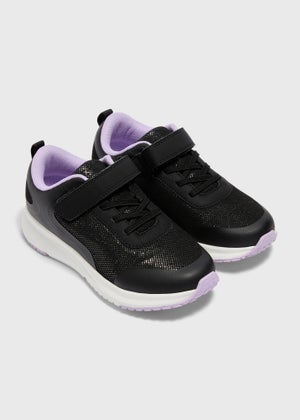 Girls Black School Lace Up Strap Trainers Younger 10 Older 5 Matalan