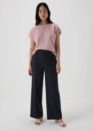 Et Vous Navy Wide Leg Trousers Matalan