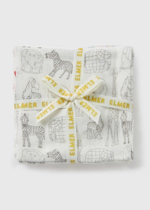 Elmer 3 Pack Baby Cream Muslin Cloths Matalan
