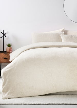 Teddy fleece duvet set matalan clearance