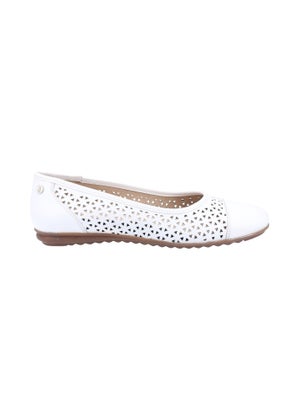 Hush Puppies White Leah Ballerina Pump - Matalan