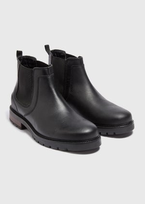Black Leather Chelsea Boots Matalan