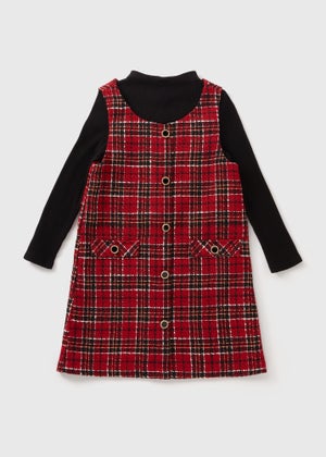 Red check girls dress on sale