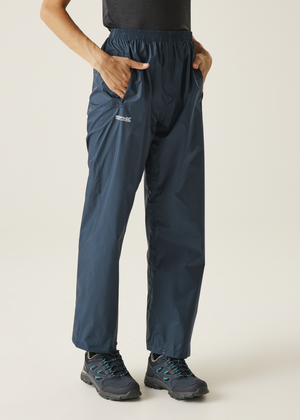 Regatta Blue Pack It Waterproof Overtrouser Matalan