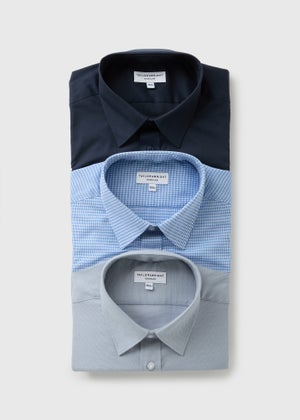 Taylor & Wright 3 Pack Navy Easycare Shirts