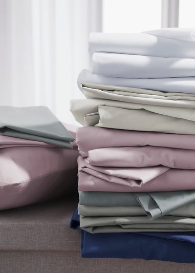 100% Cotton Percale Housewife Pillowcase Pair (200 Thread Count)