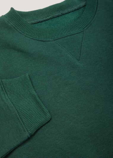 Kids Green Crew Neck School Sweatshirt (3-13yrs)