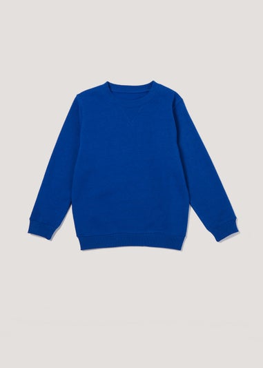 Kids Blue Crew Neck School Sweatshirt (3-13yrs)