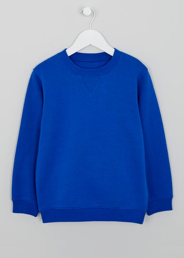 Kids Blue Crew Neck School Sweatshirt (3-13yrs)