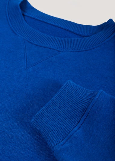 Kids Blue Crew Neck School Sweatshirt (3-13yrs)