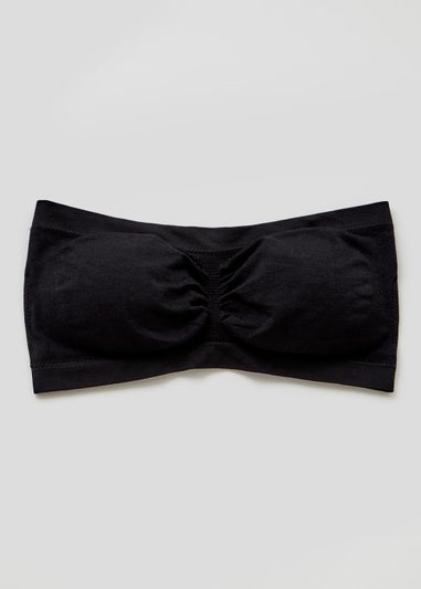 Black Seam Free Strapless Bra