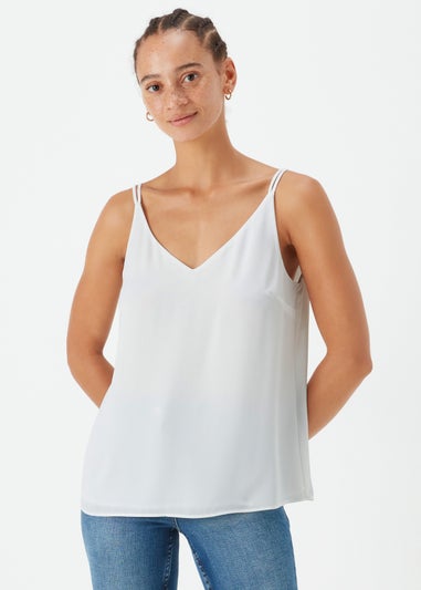 Cream Double Strap Cami Top