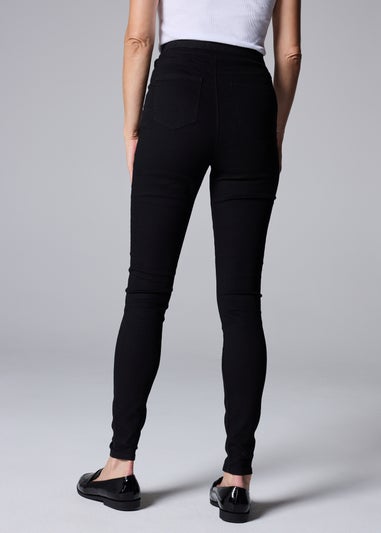 Rosie Black Pull On Jeggings