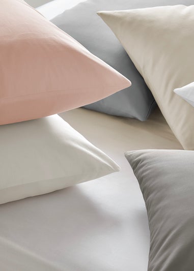 Cotton Rich Housewife Pillowcase Pair (180 Thread Count)