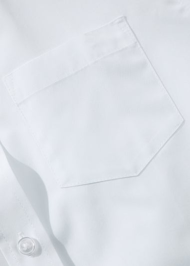 Girls 2 Pack White Regular Fit Short Sleeve School Blouses (4-16yrs)