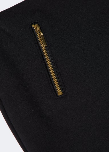 Girls Black Asymmetric School Skirt (8-16yrs)