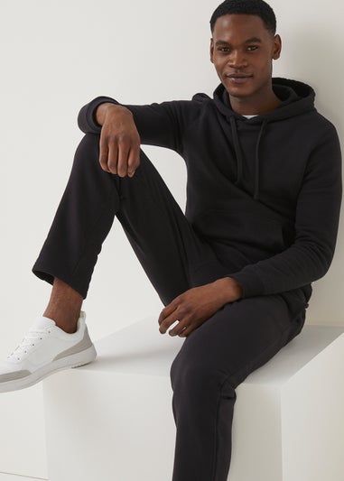 Black Essential Straight Fit Joggers