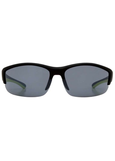Foster Grant Slash BLK Half Rim Sunglasses