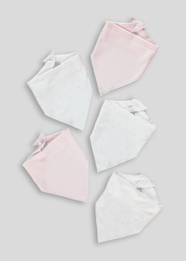 5 Pack Print Bandana Bibs (One Size)