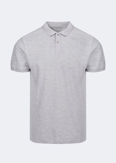 Grey Essential Pique Polo Shirt