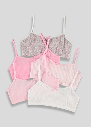 Girls 5 Pack Floral Crop Tops (4-13yrs)