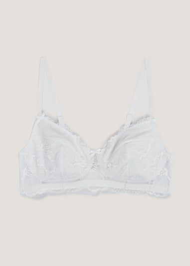 White Post Surgery Non Wired Lace Bra - Matalan