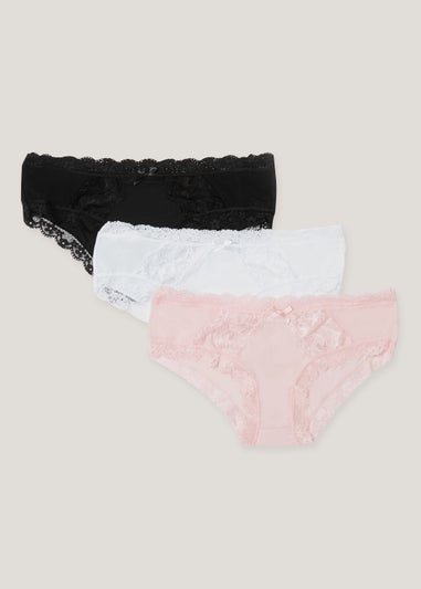 3 Pack Lace Detail Knickers