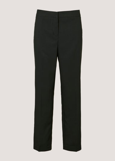 Black Straight Fit Trousers (Short)